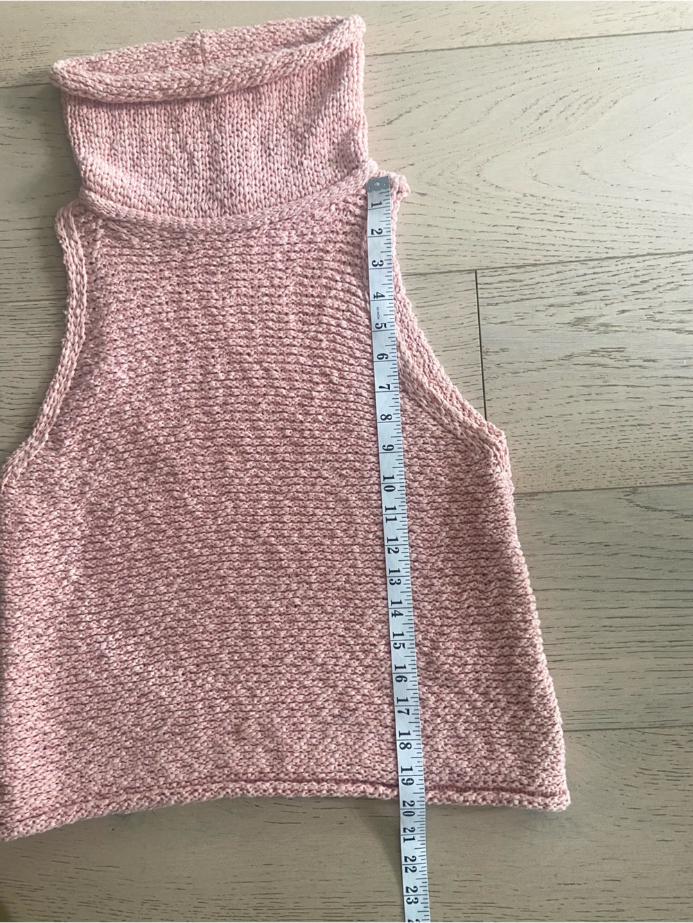 ANTHROPOLOGIE PILCRO Turtleneck Sweater Tank Small Peach Cotton Blend EUC - Picture 6 of 7